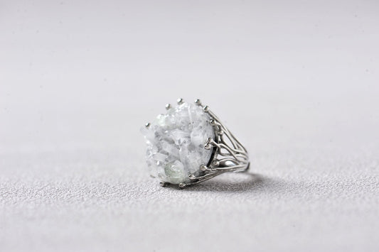 Sacred Lemurian Quartz Cluster Growth Ring