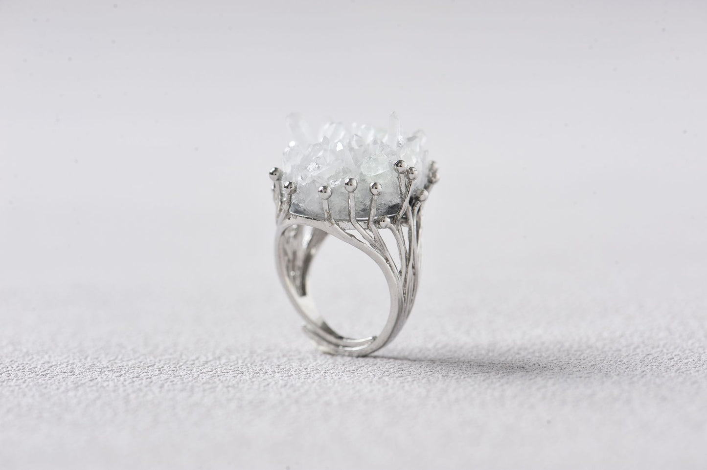 Sacred Lemurian Quartz Cluster Growth Ring