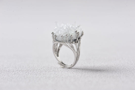 Sacred Lemurian Quartz Cluster Growth Ring