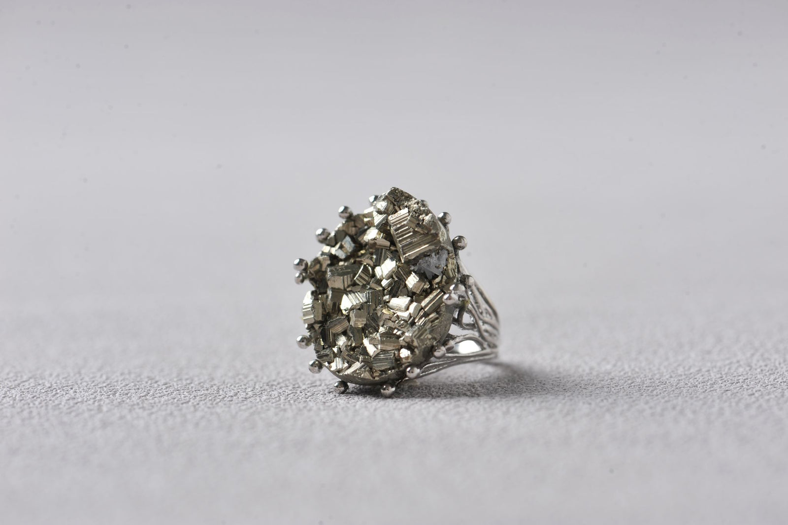 Golden Power Pyrite Statement Ring