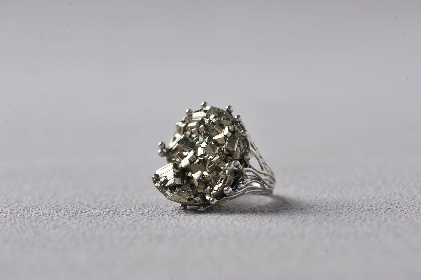 Golden Power Pyrite Statement Ring