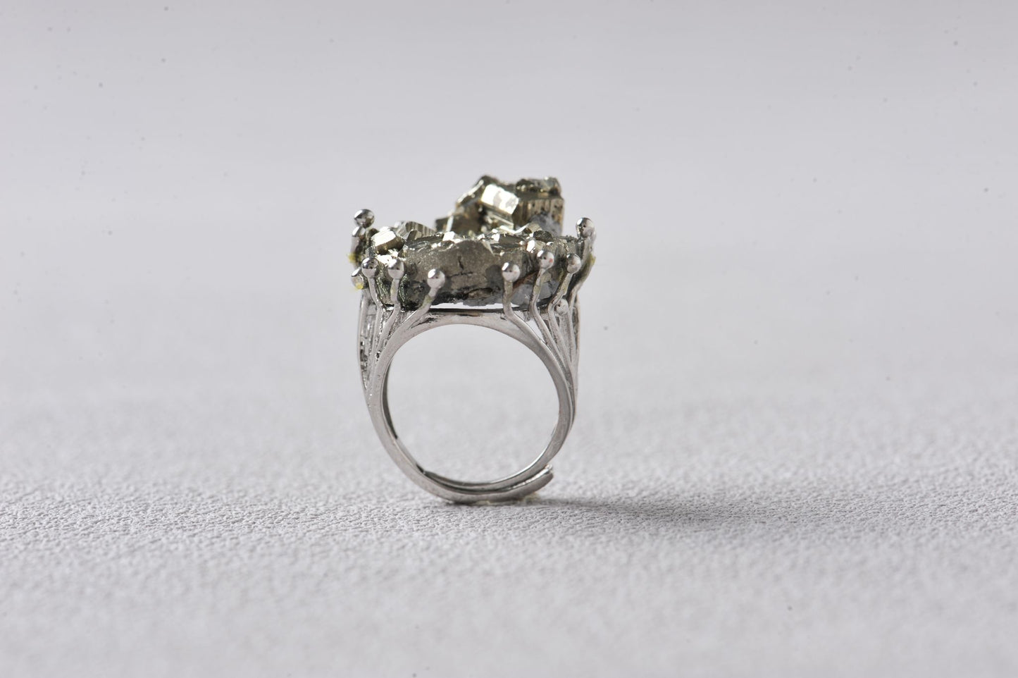 Golden Power Pyrite Statement Ring