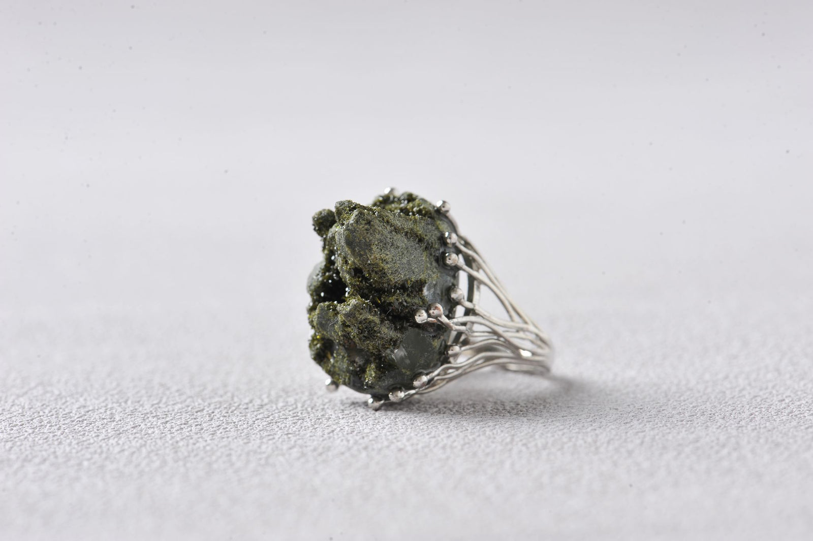 Unique Wealth Magnet Epidote Fortune Hill Ring