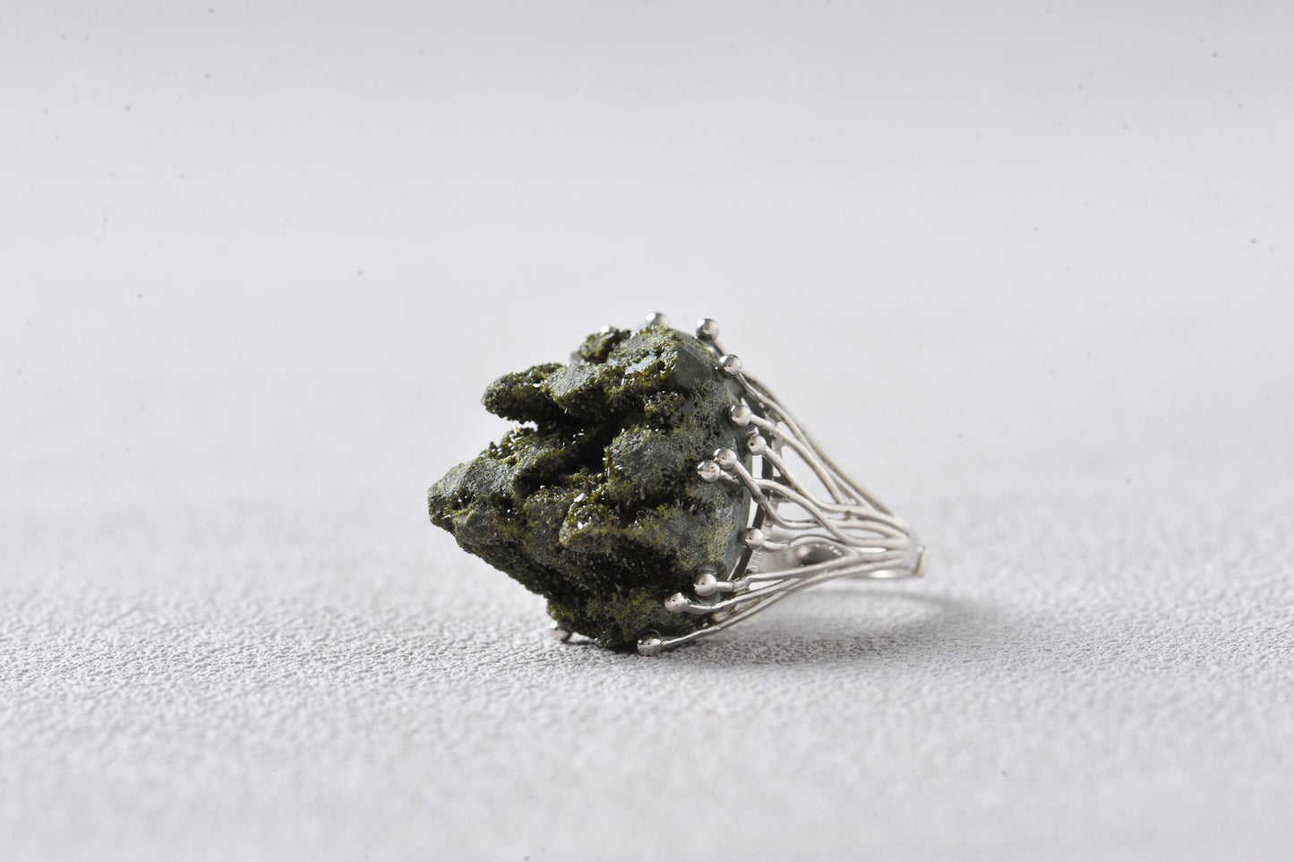 Unique Wealth Magnet Epidote Fortune Hill Ring
