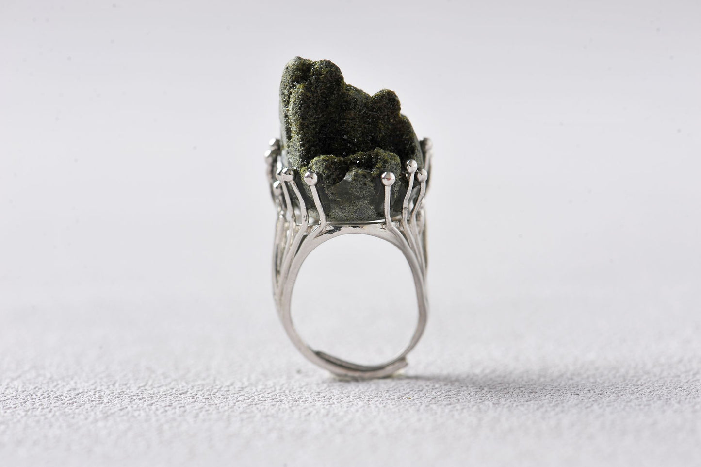 Unique Wealth Magnet Epidote Fortune Hill Ring