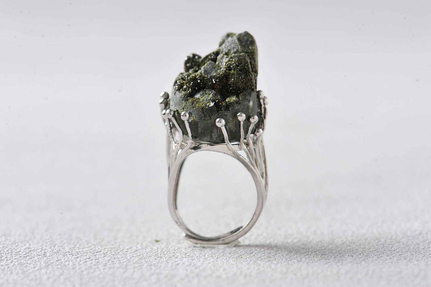 Unique Wealth Magnet Epidote Fortune Hill Ring