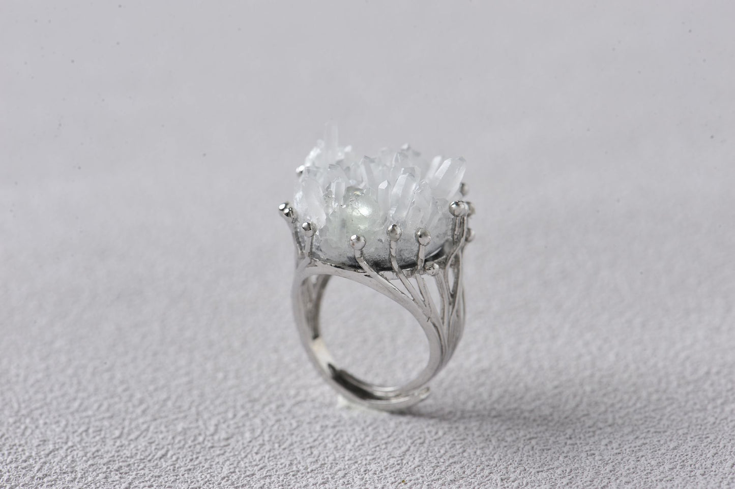 Sacred Lemurian Quartz Cluster Growth Ring