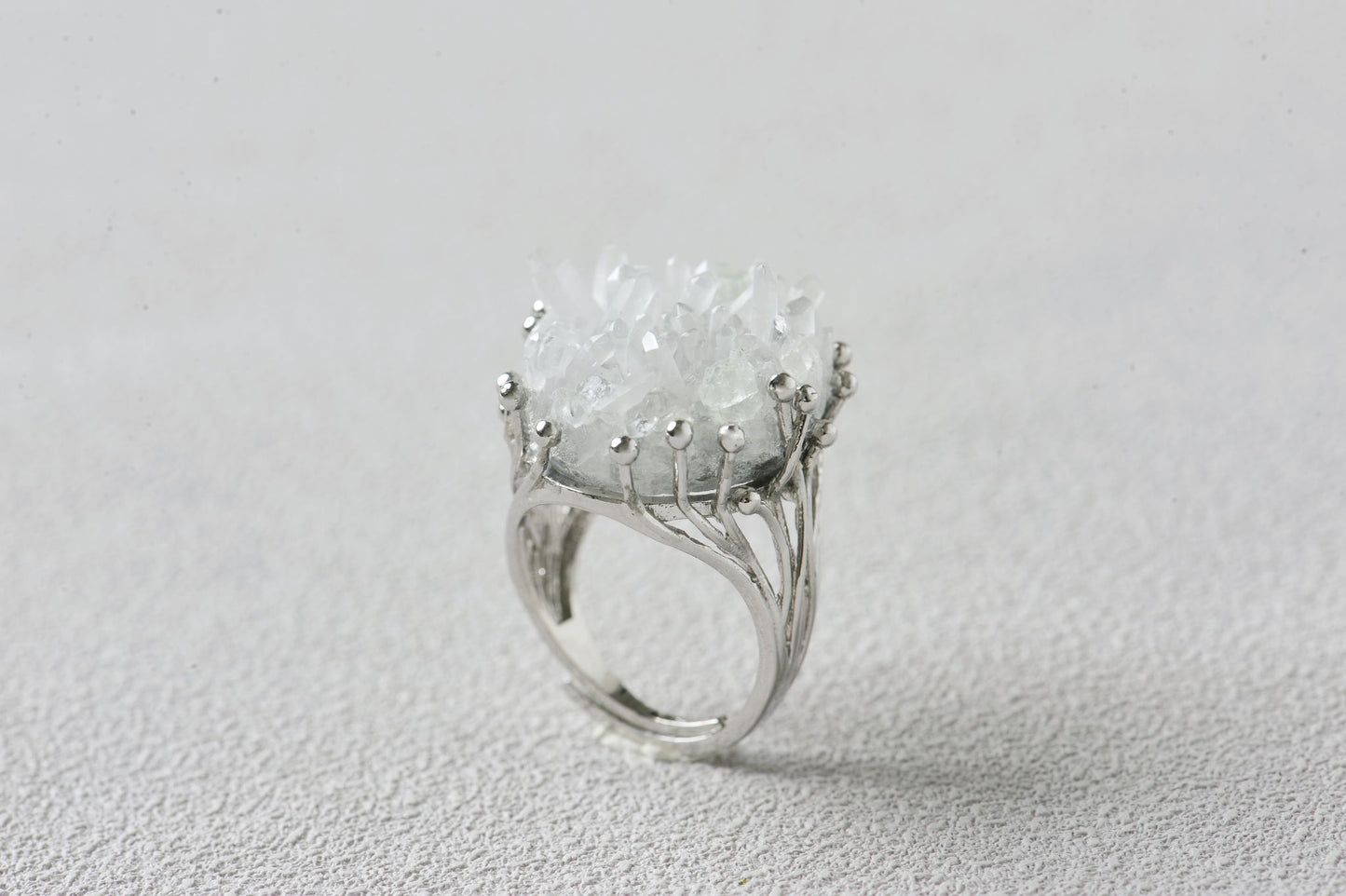 Sacred Lemurian Quartz Cluster Growth Ring