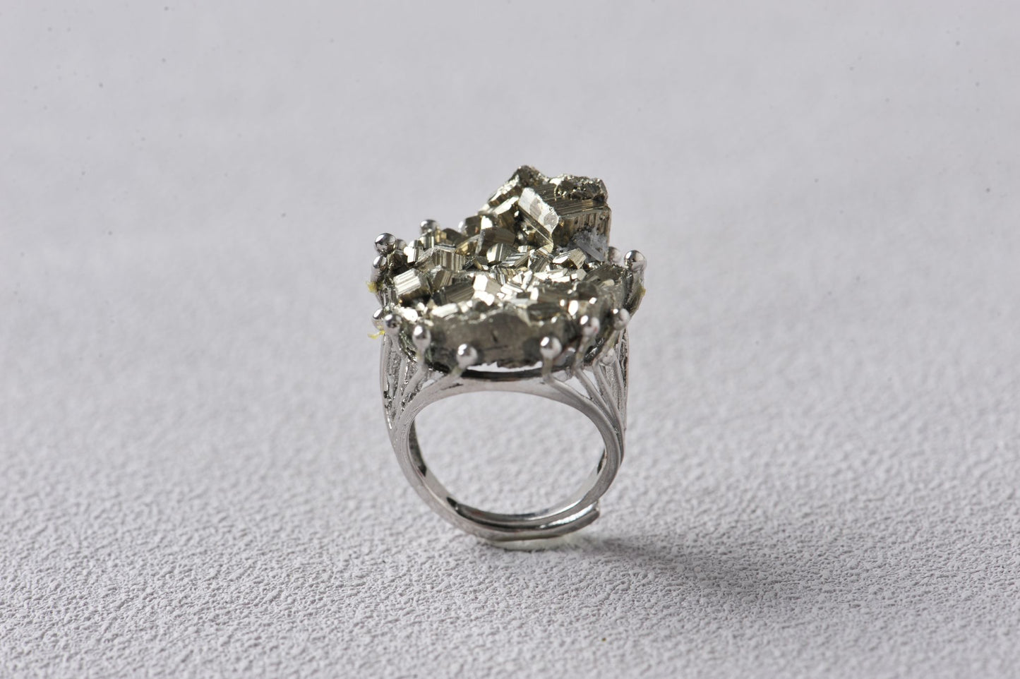 Golden Power Pyrite Statement Ring