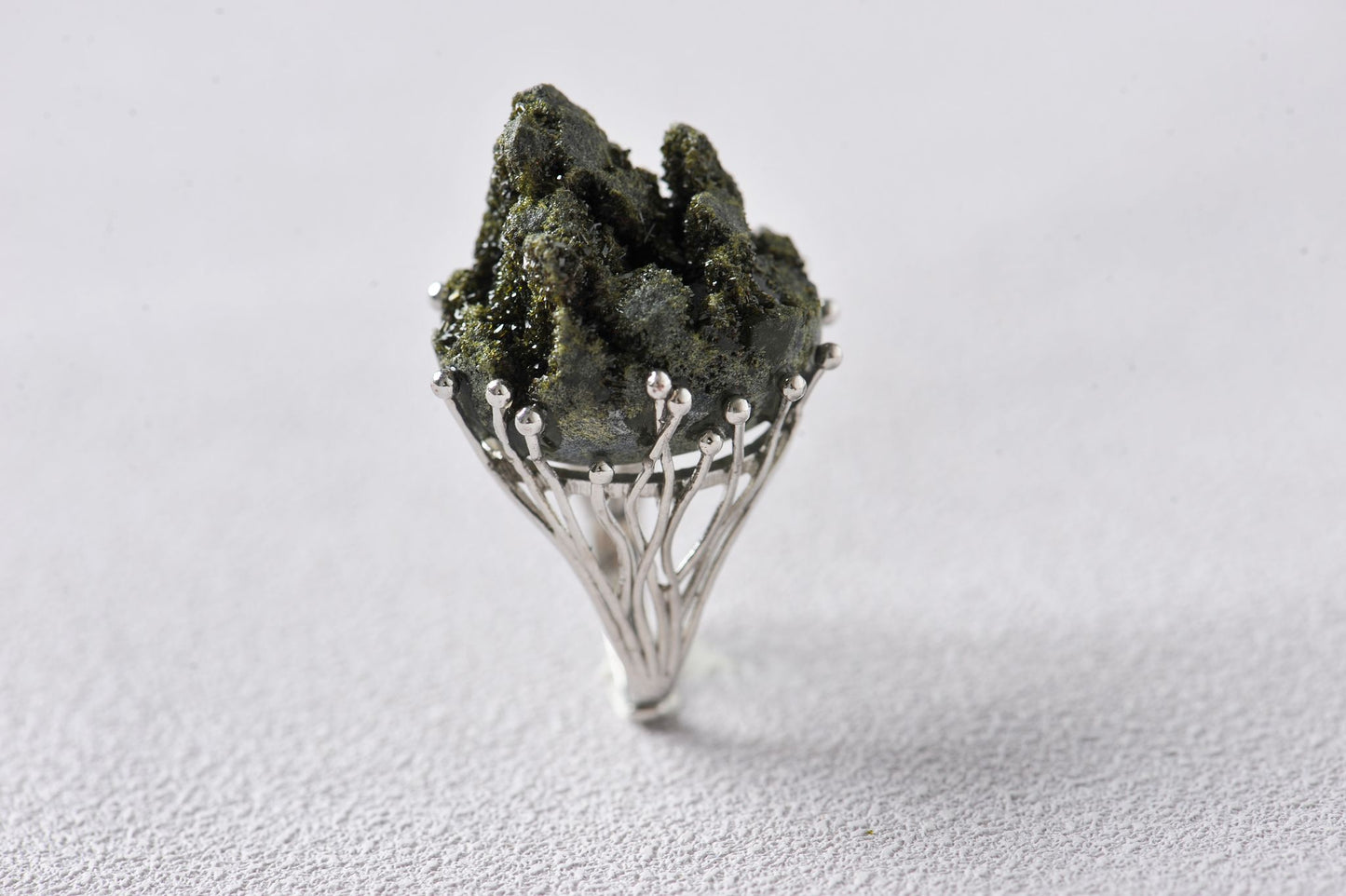 Unique Wealth Magnet Epidote Fortune Hill Ring