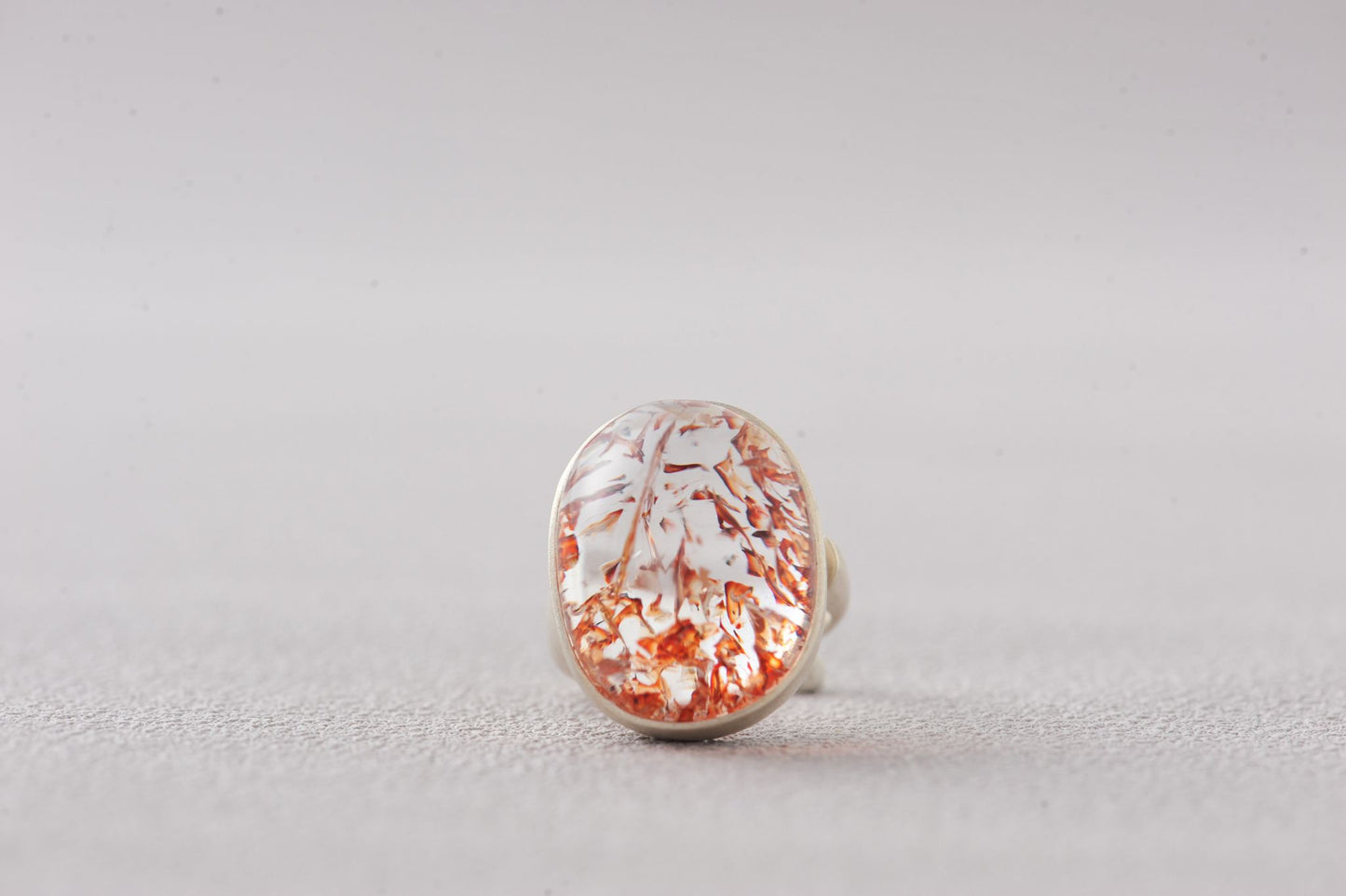 Natural Top Grade Red Bloodfire Hematoid Quartz Ring