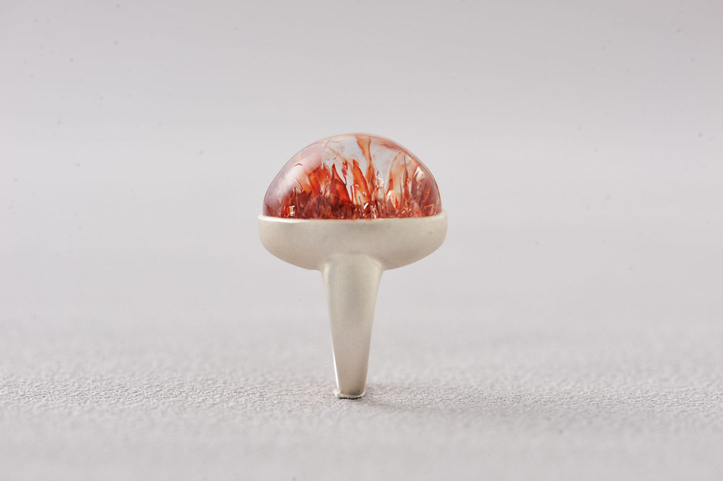 Natural Top Grade Red Bloodfire Hematoid Quartz Ring