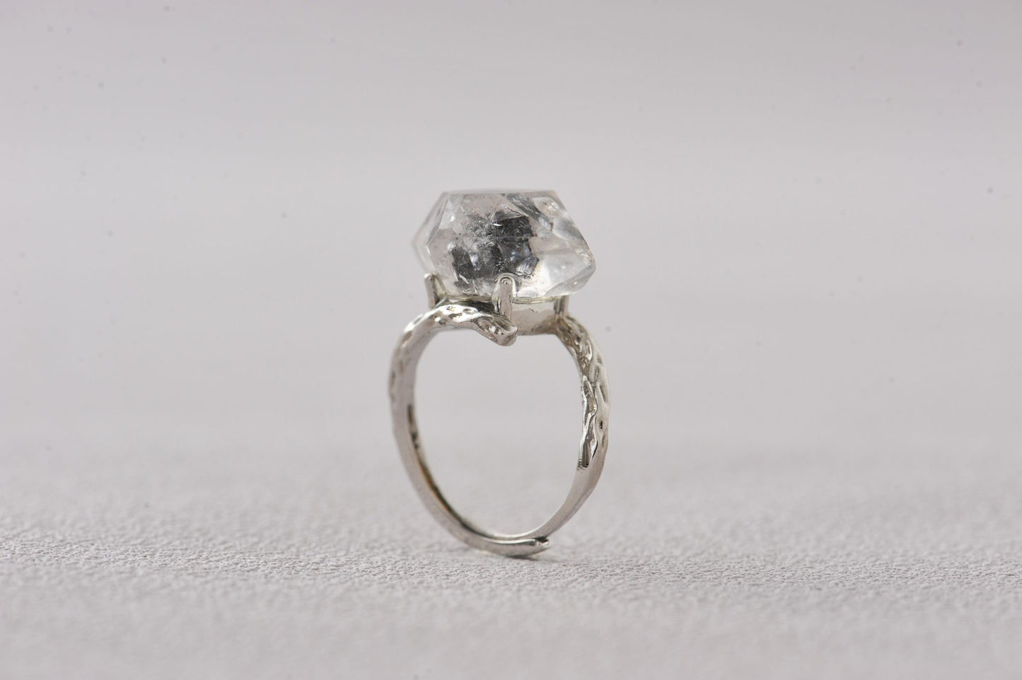 Third Eye Diamond Herkimer Ring