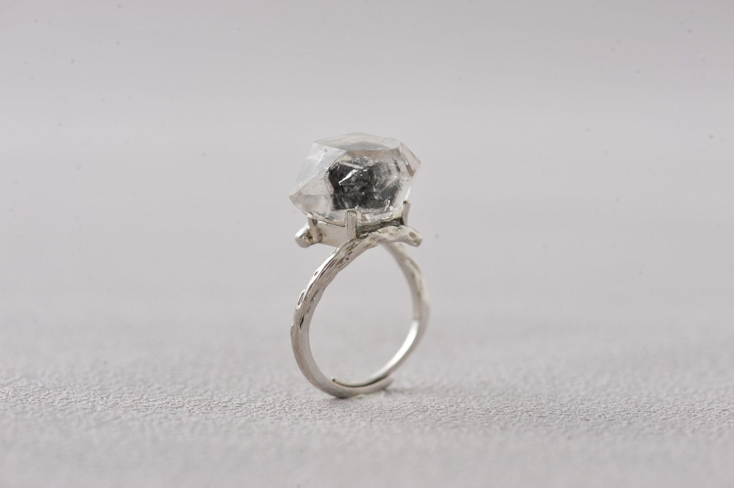 Third Eye Diamond Herkimer Ring