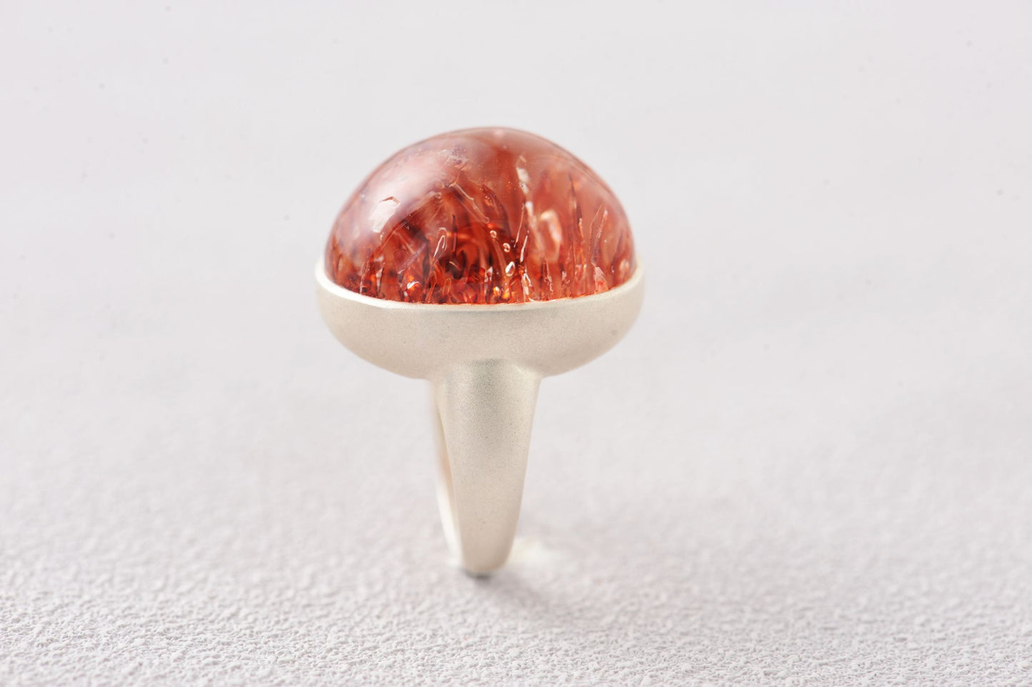 Natural Top Grade Red Bloodfire Hematoid Quartz Ring