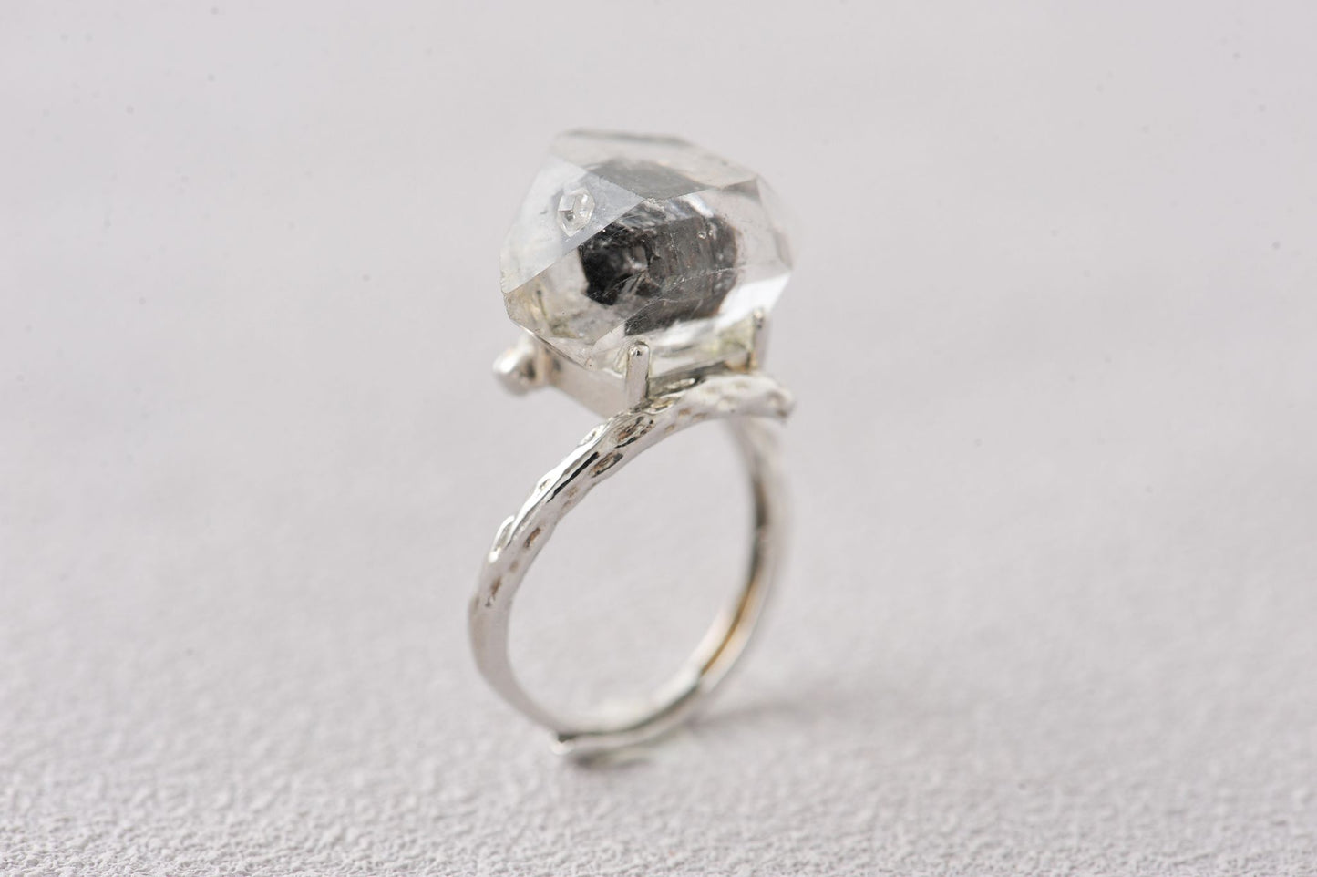 Third Eye Diamond Herkimer Ring
