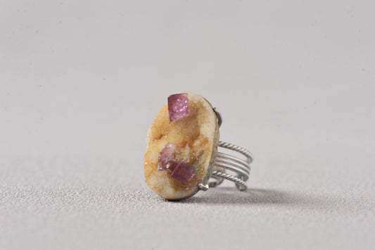Purple Fluorite on Barite Mountain Ring