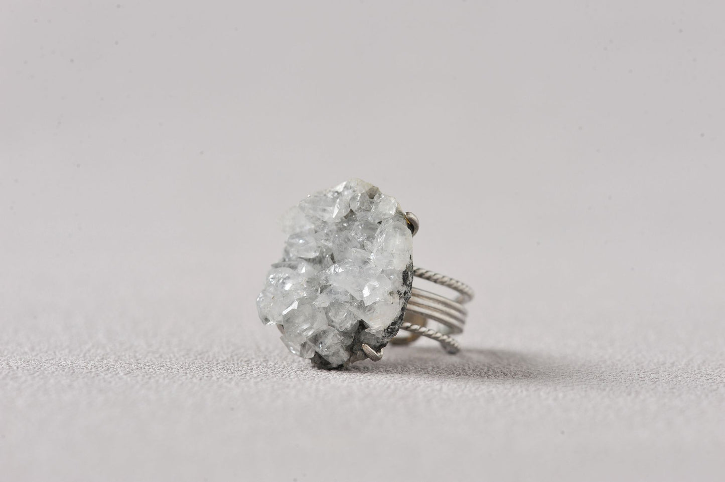 Glacier Apophyllite Cluster Ring