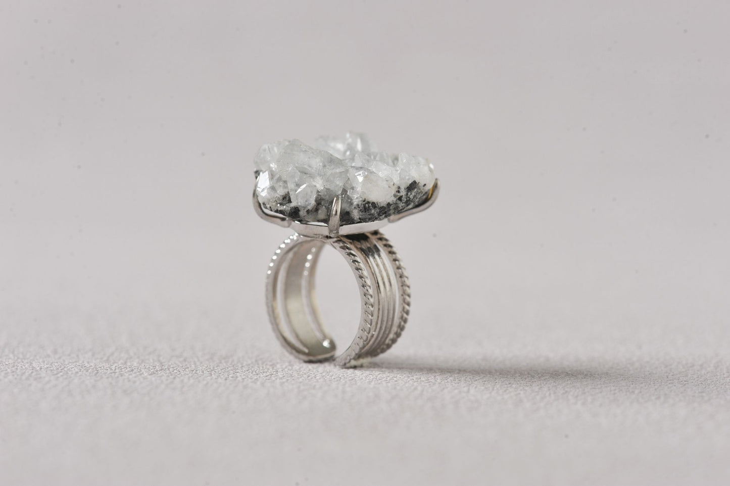 Glacier Apophyllite Cluster Ring