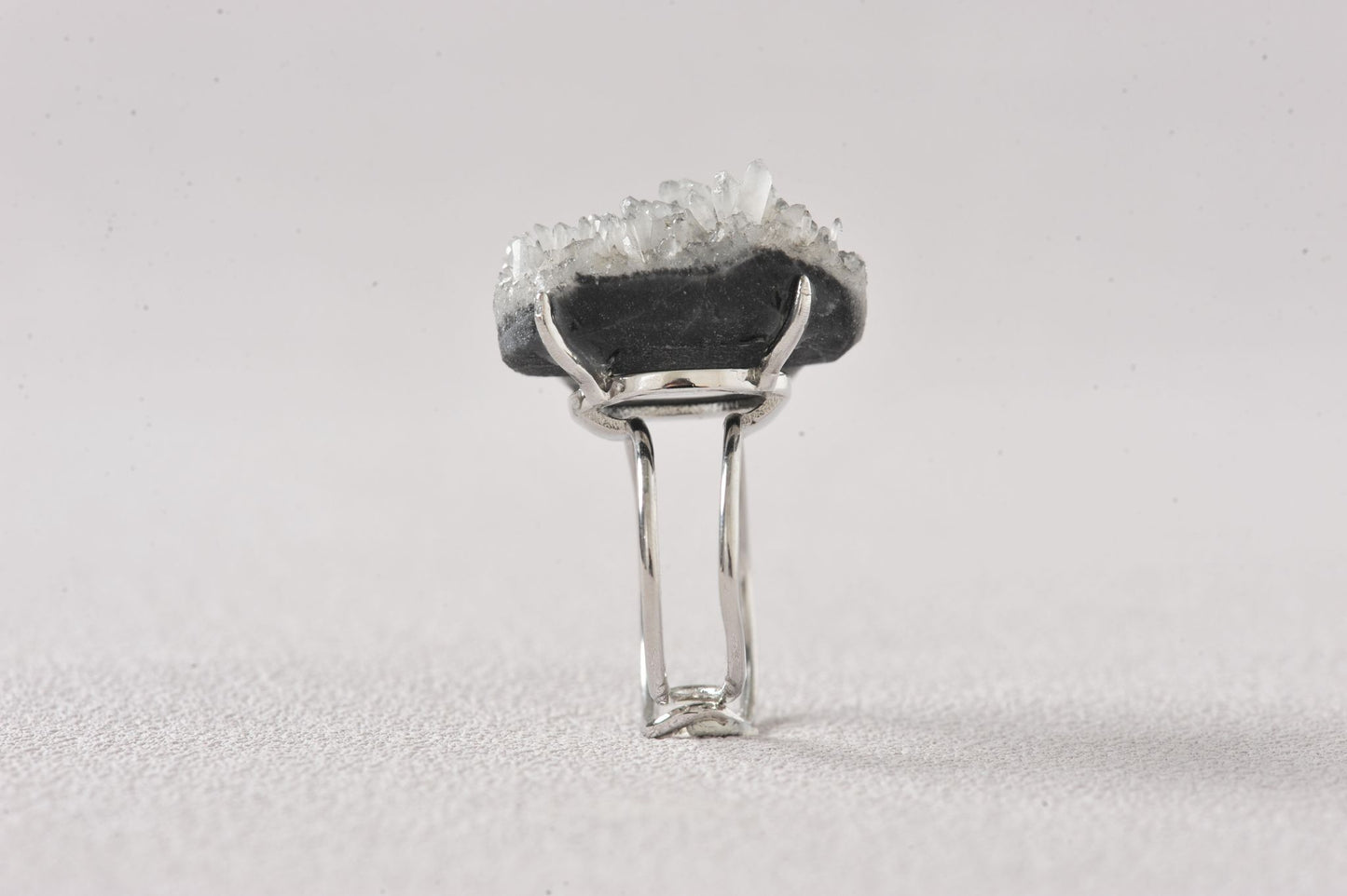 Needle Quartz with Calcite Cluster Ring