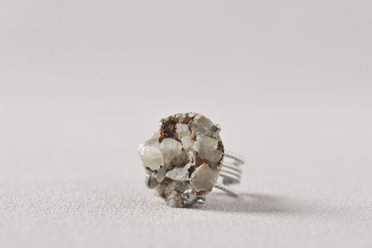 Calcite Symbiotic Bronze Mineral Ring