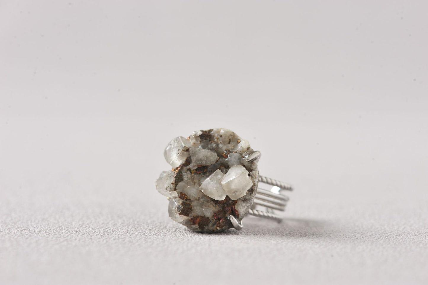 Calcite Symbiotic Bronze Mineral Ring