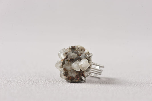 Calcite Symbiotic Bronze Mineral Ring