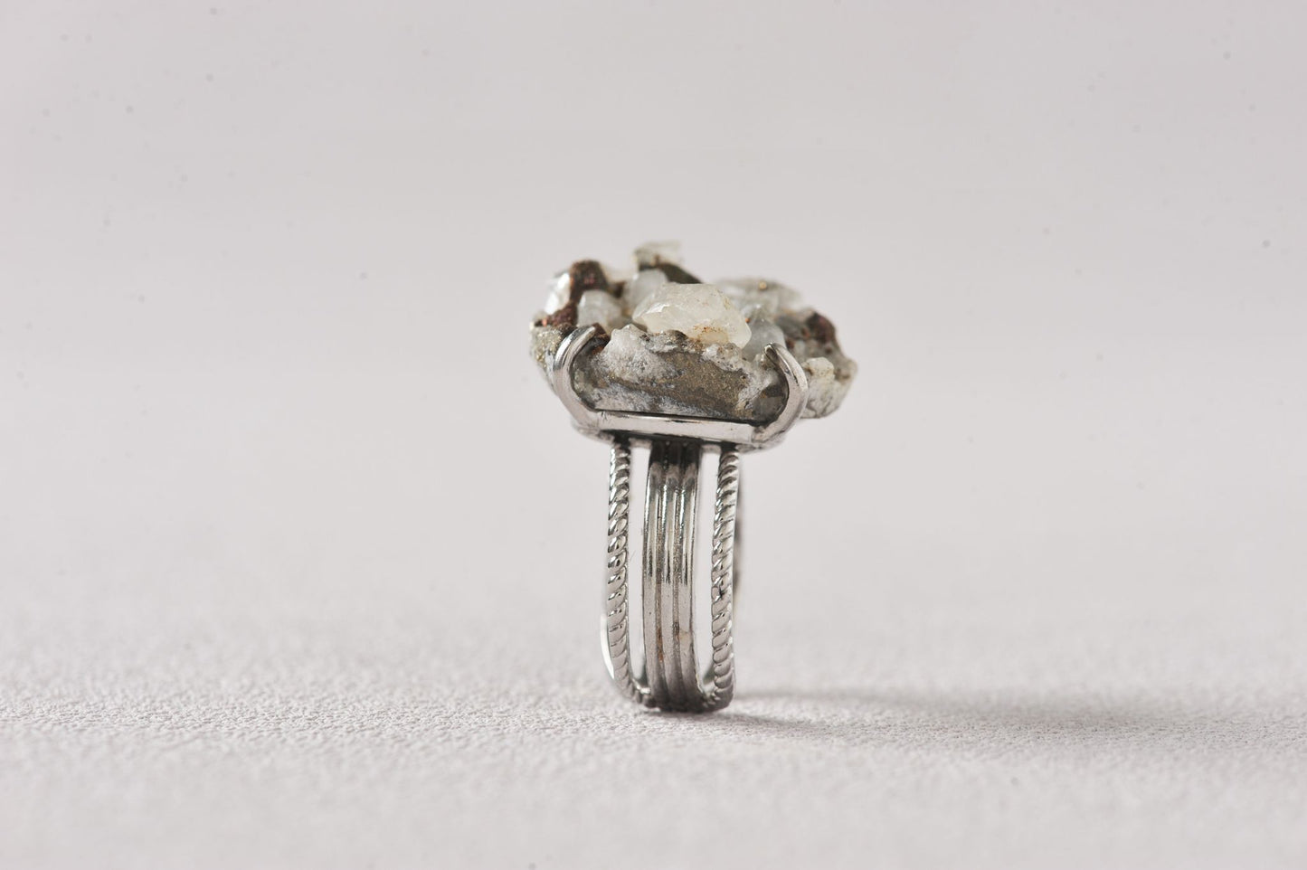 Calcite Symbiotic Bronze Mineral Ring
