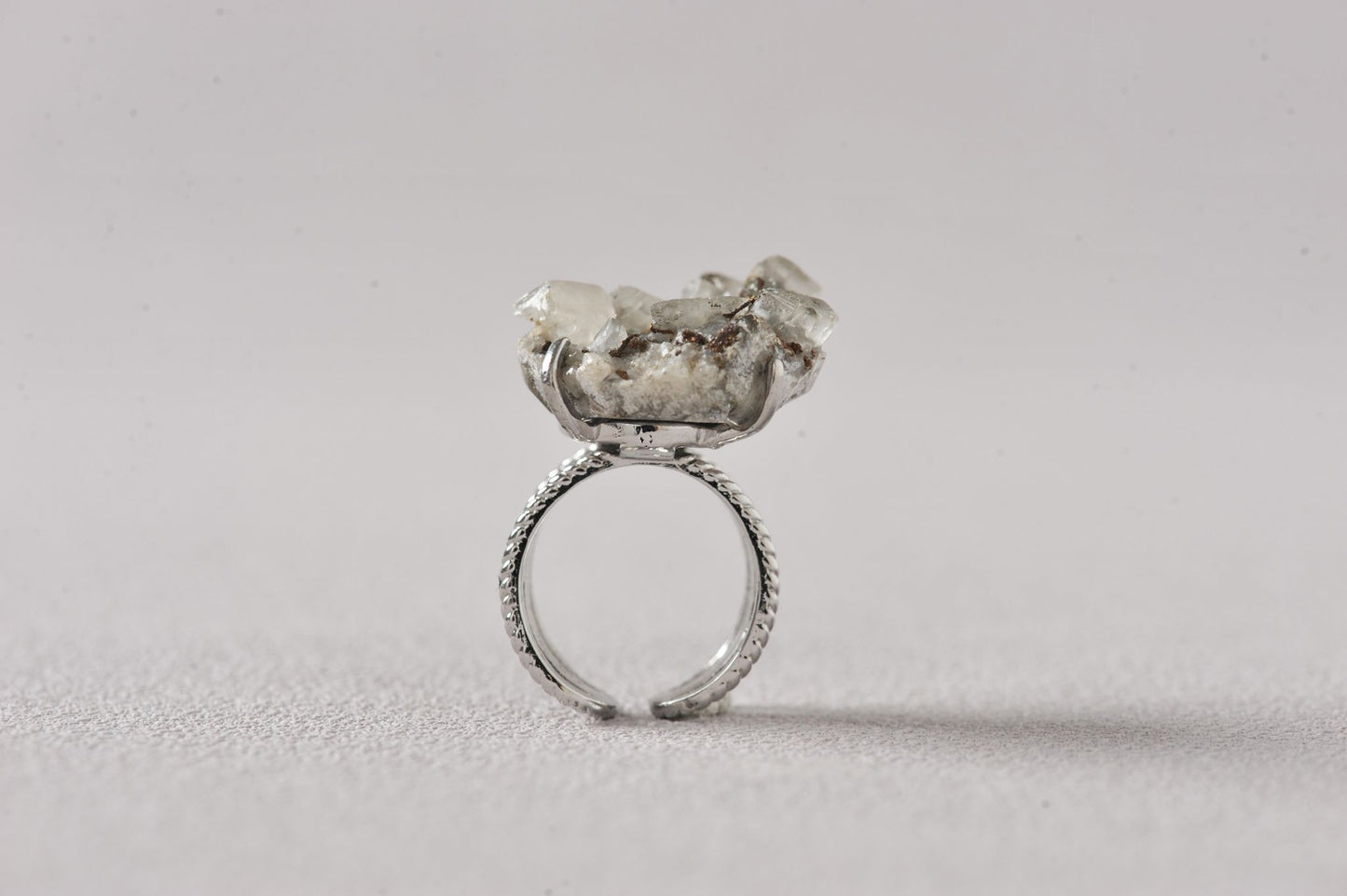 Calcite Symbiotic Bronze Mineral Ring