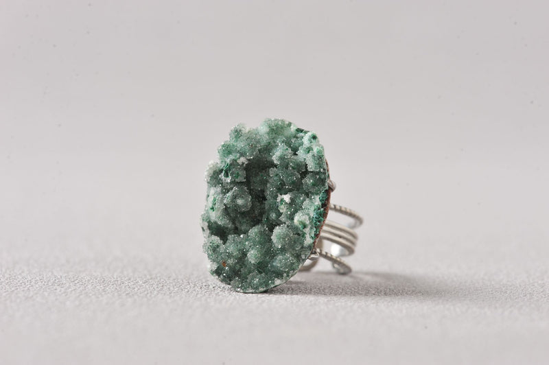 Candy Quartz Malachite Ring