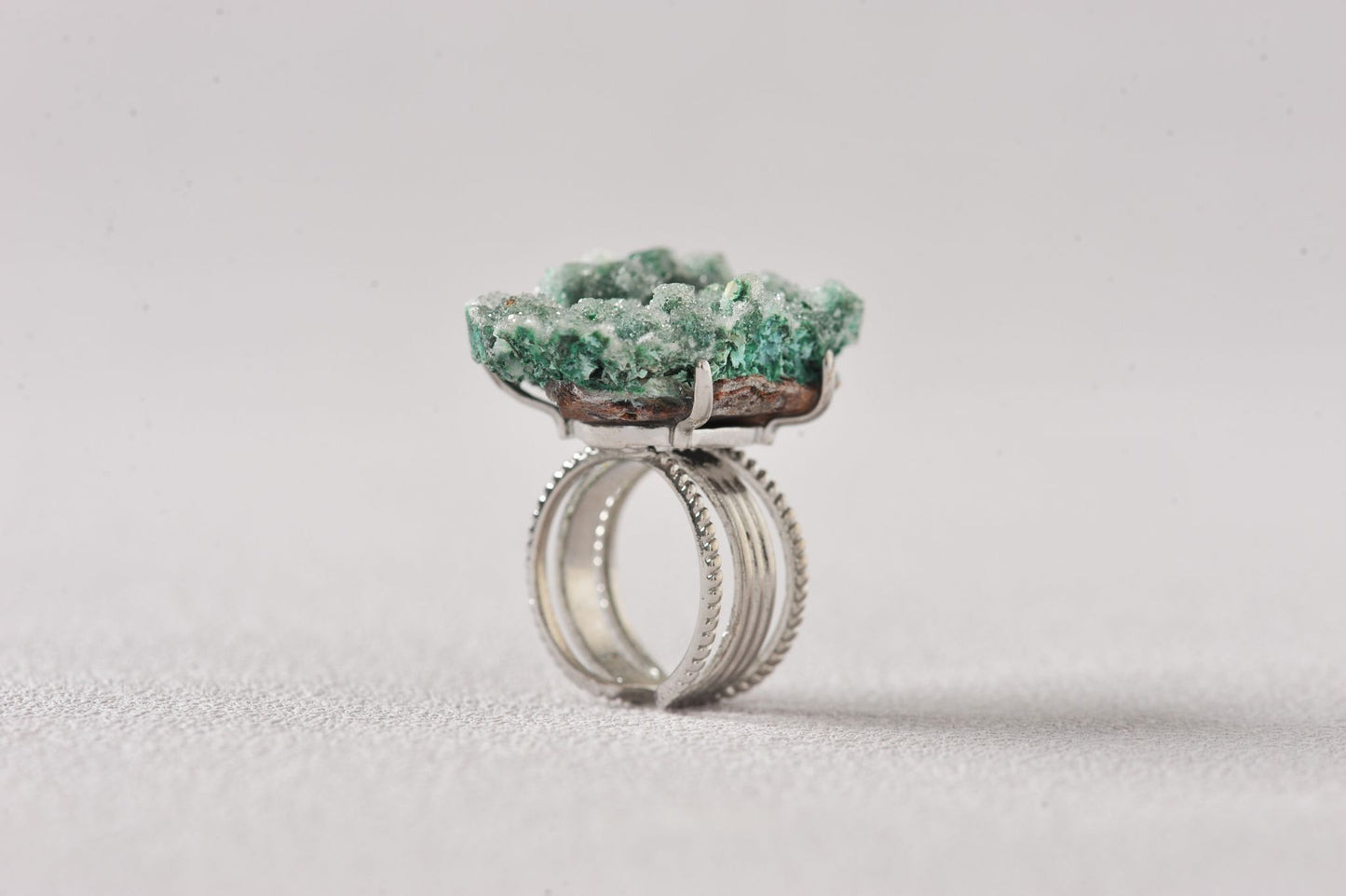 Candy Quartz Malachite Ring