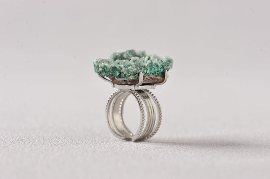 Candy Quartz Malachite Ring