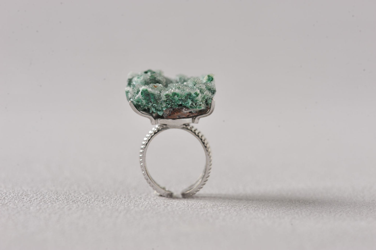 Candy Quartz Malachite Ring
