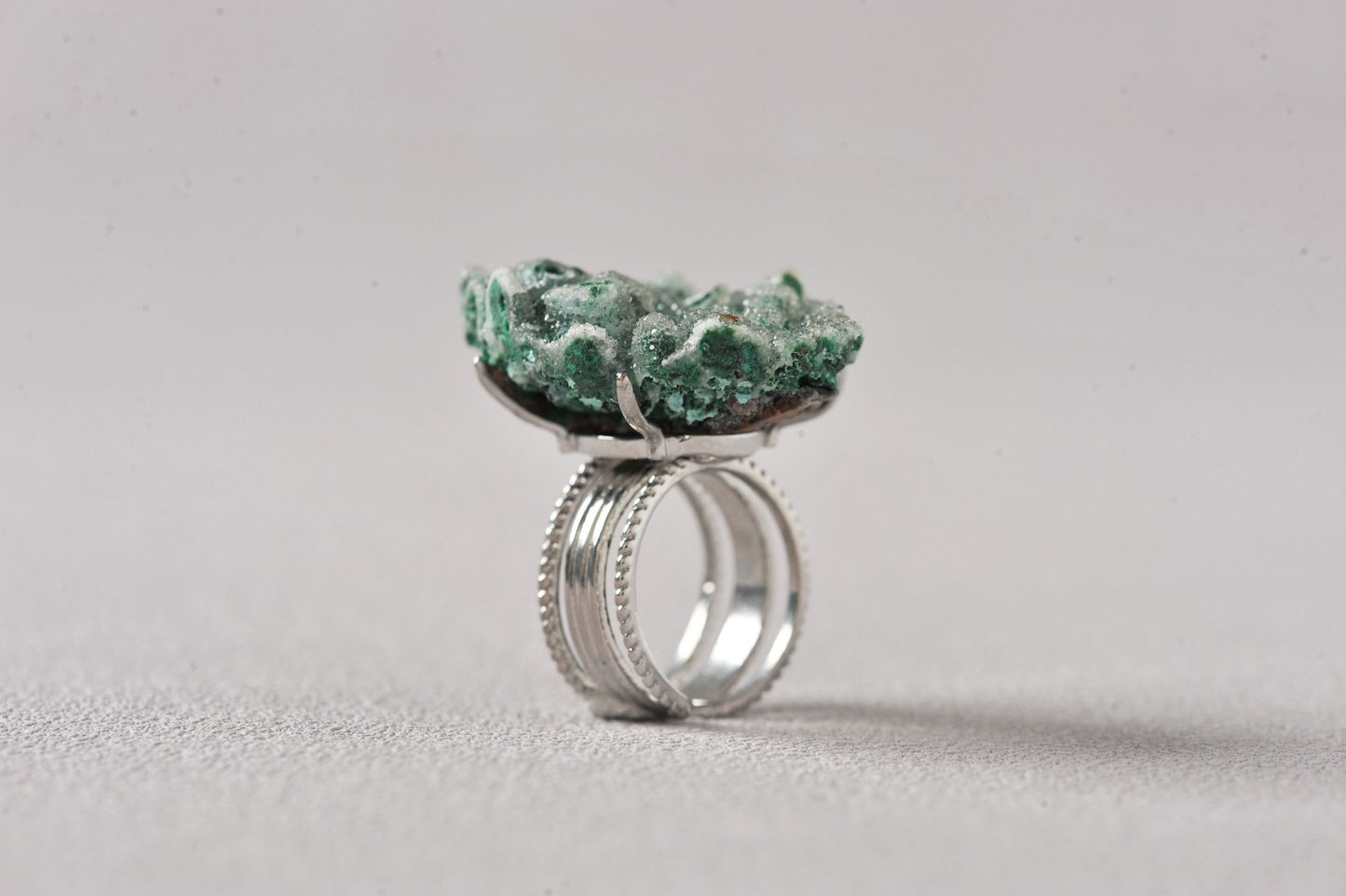 Candy Quartz Malachite Ring