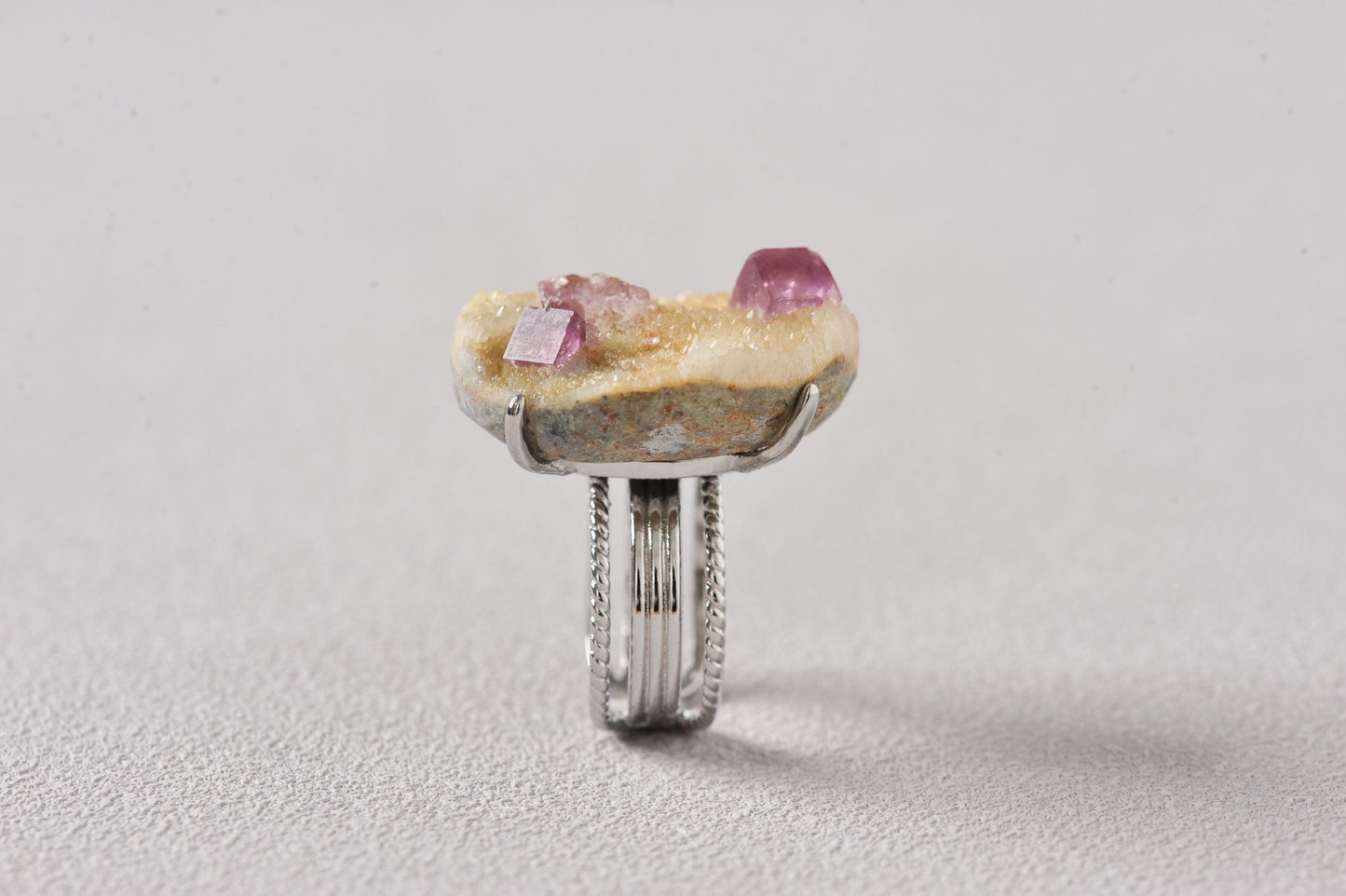 Purple Fluorite on Barite Mountain Ring
