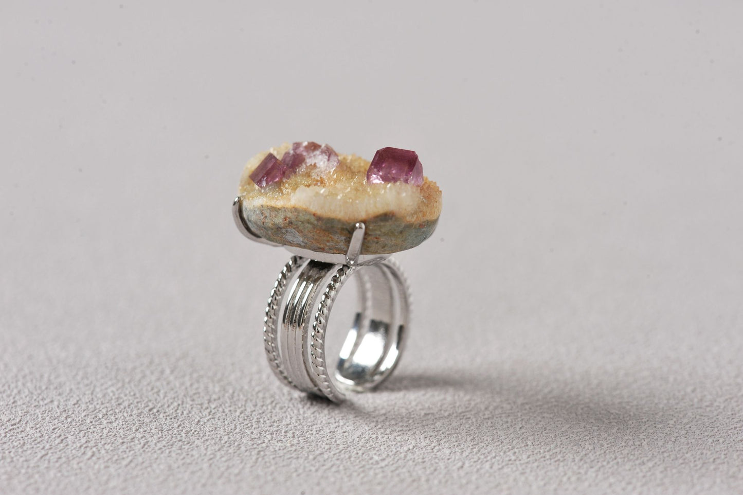 Purple Fluorite on Barite Mountain Ring