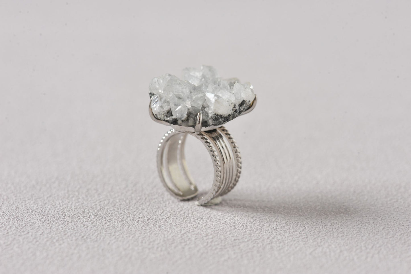 Glacier Apophyllite Cluster Ring