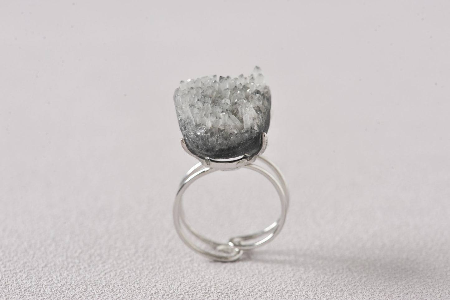 Needle Quartz with Calcite Cluster Ring