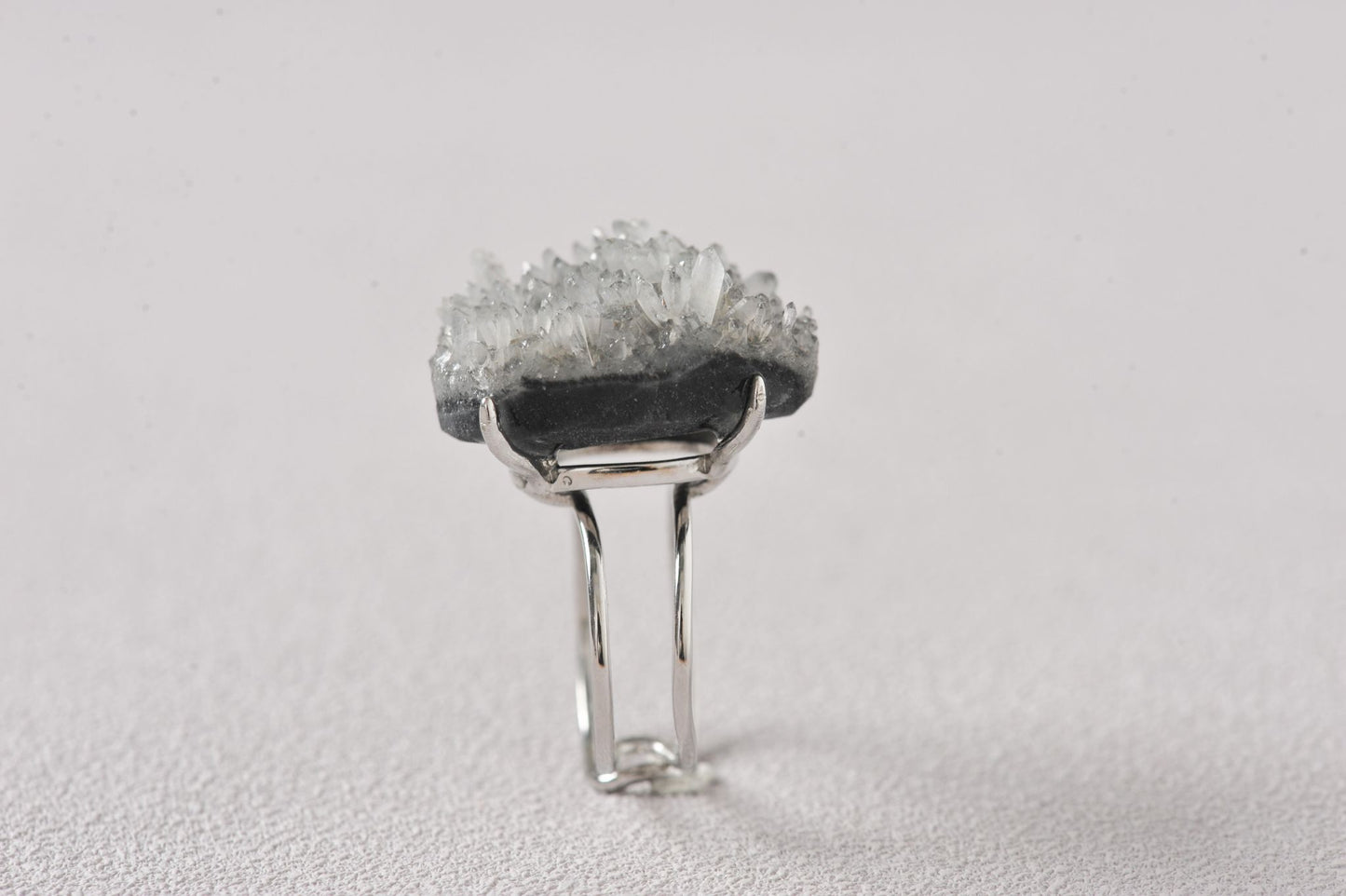 Needle Quartz with Calcite Cluster Ring
