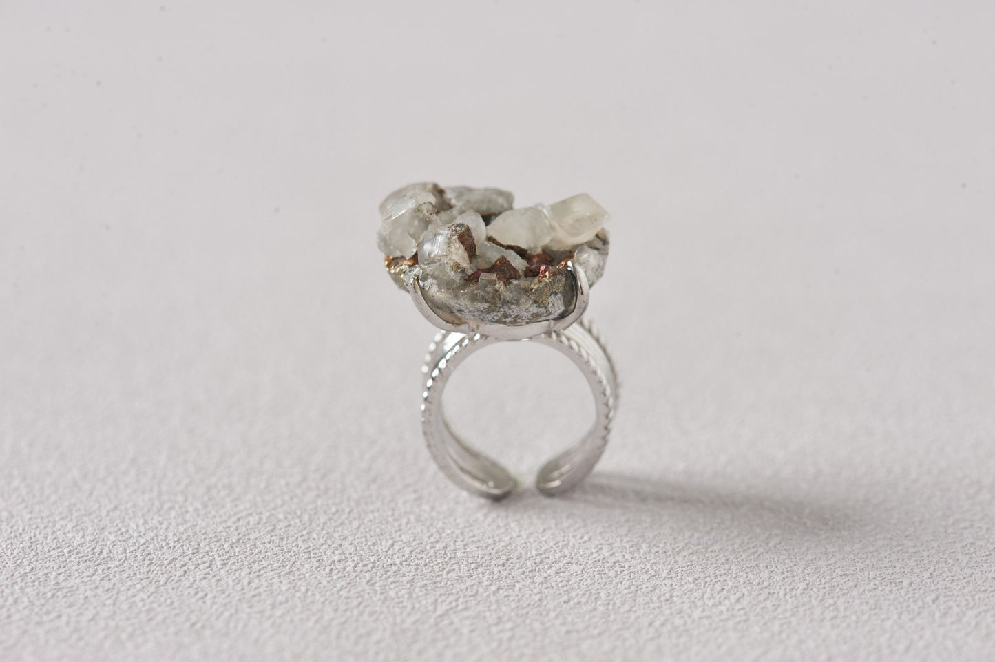 Calcite Symbiotic Bronze Mineral Ring
