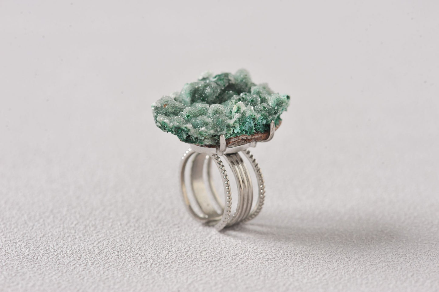 Candy Quartz Malachite Ring