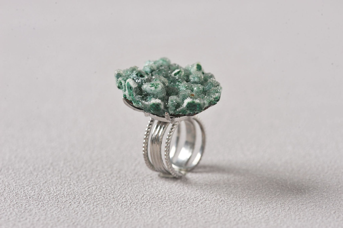 Candy Quartz Malachite Ring