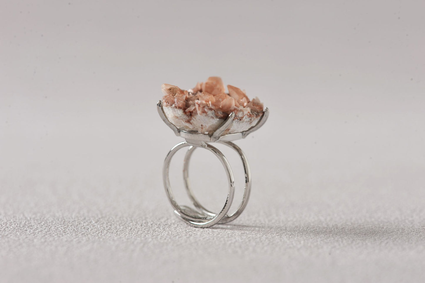 Rare Calcite Rhombus Mineral Ring