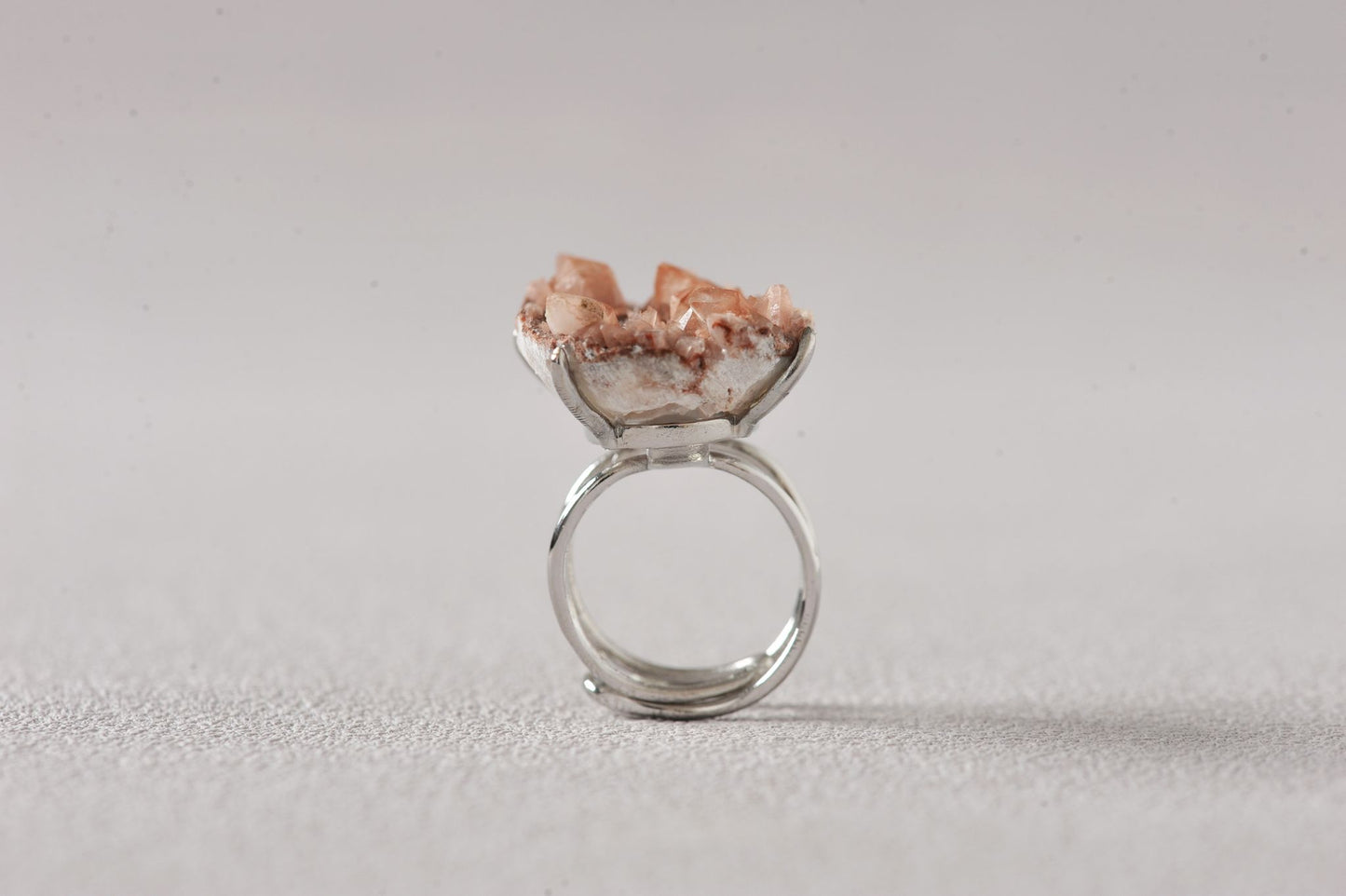 Rare Calcite Rhombus Mineral Ring