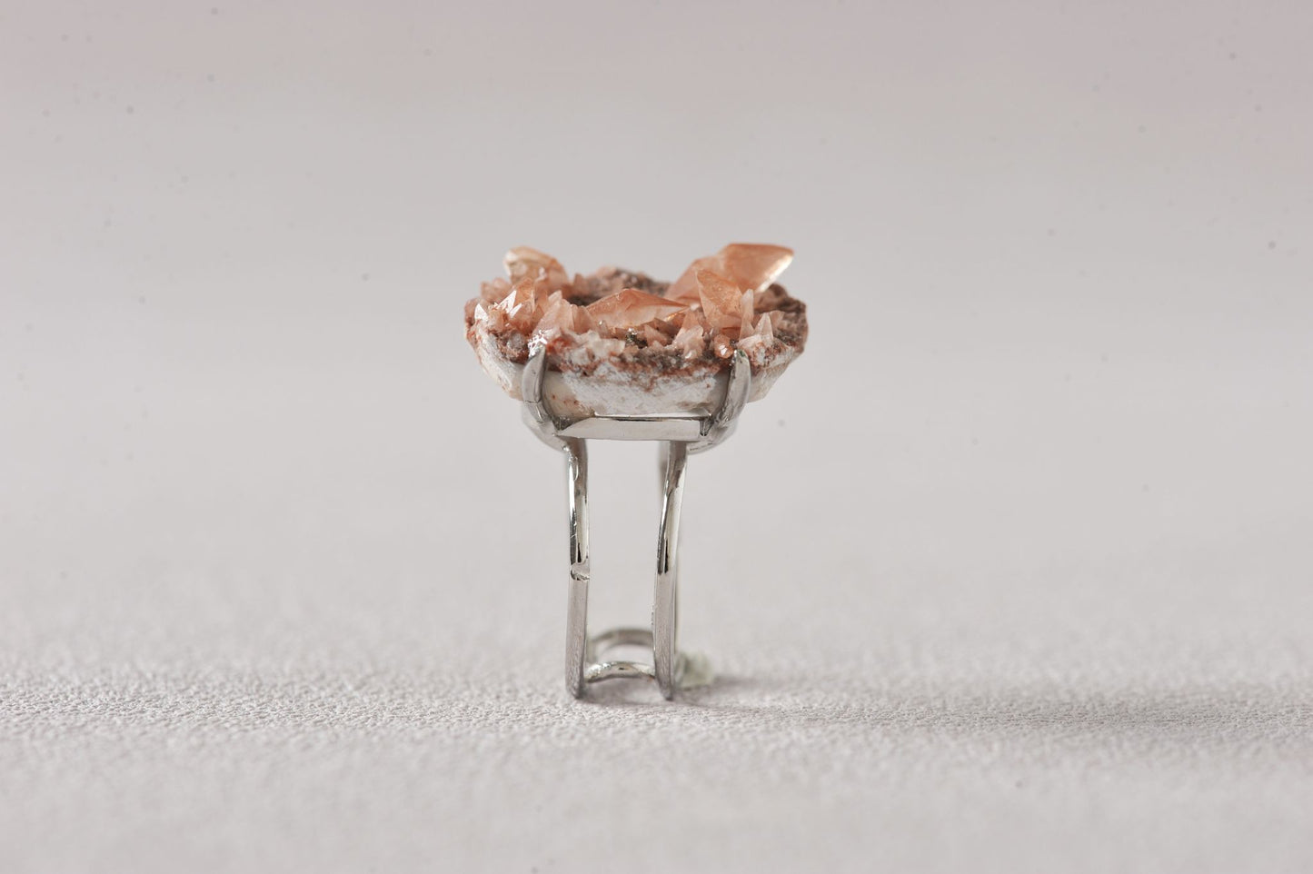 Rare Calcite Rhombus Mineral Ring