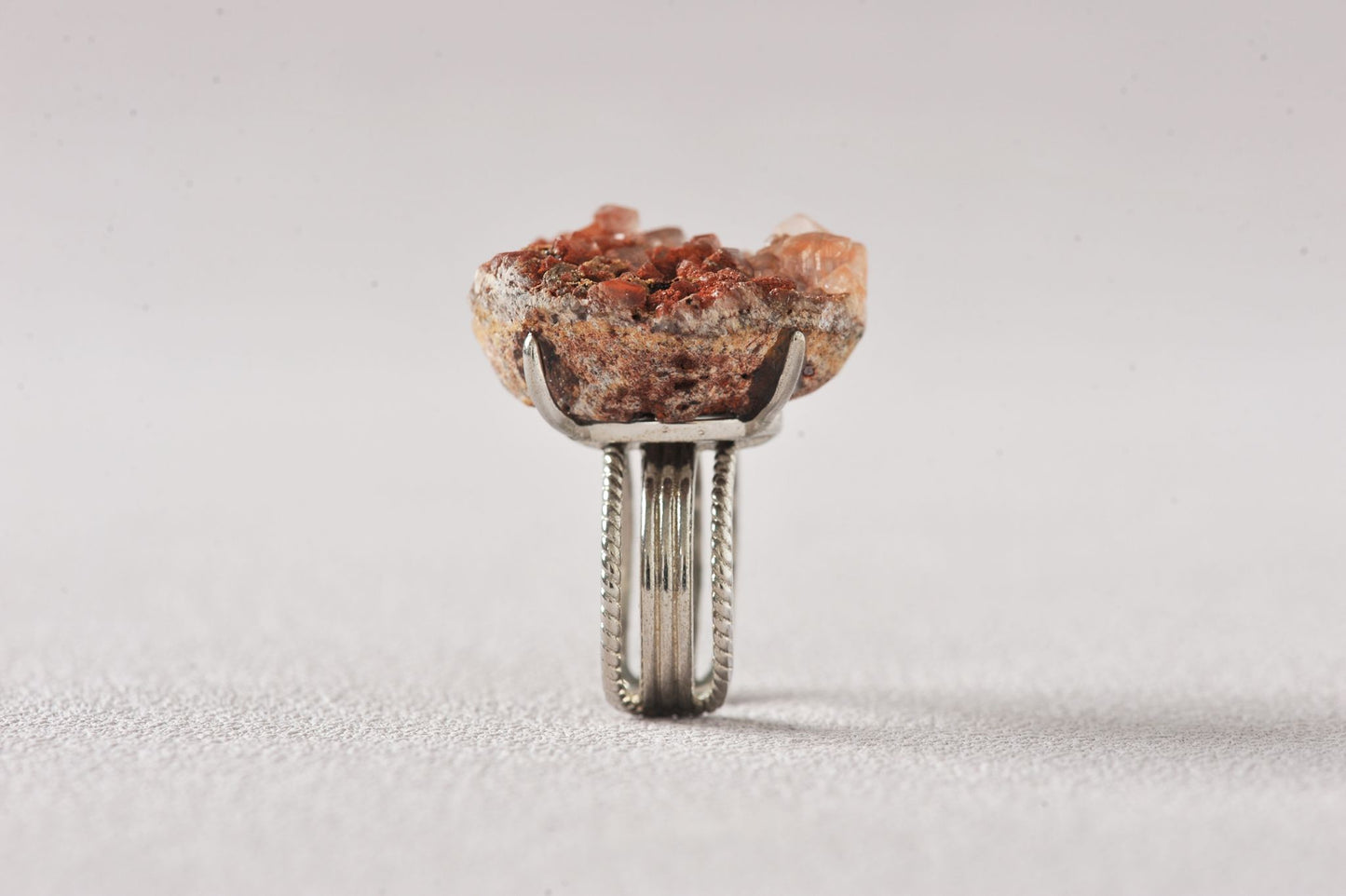 Red Hematite Cluster Specimen Ring