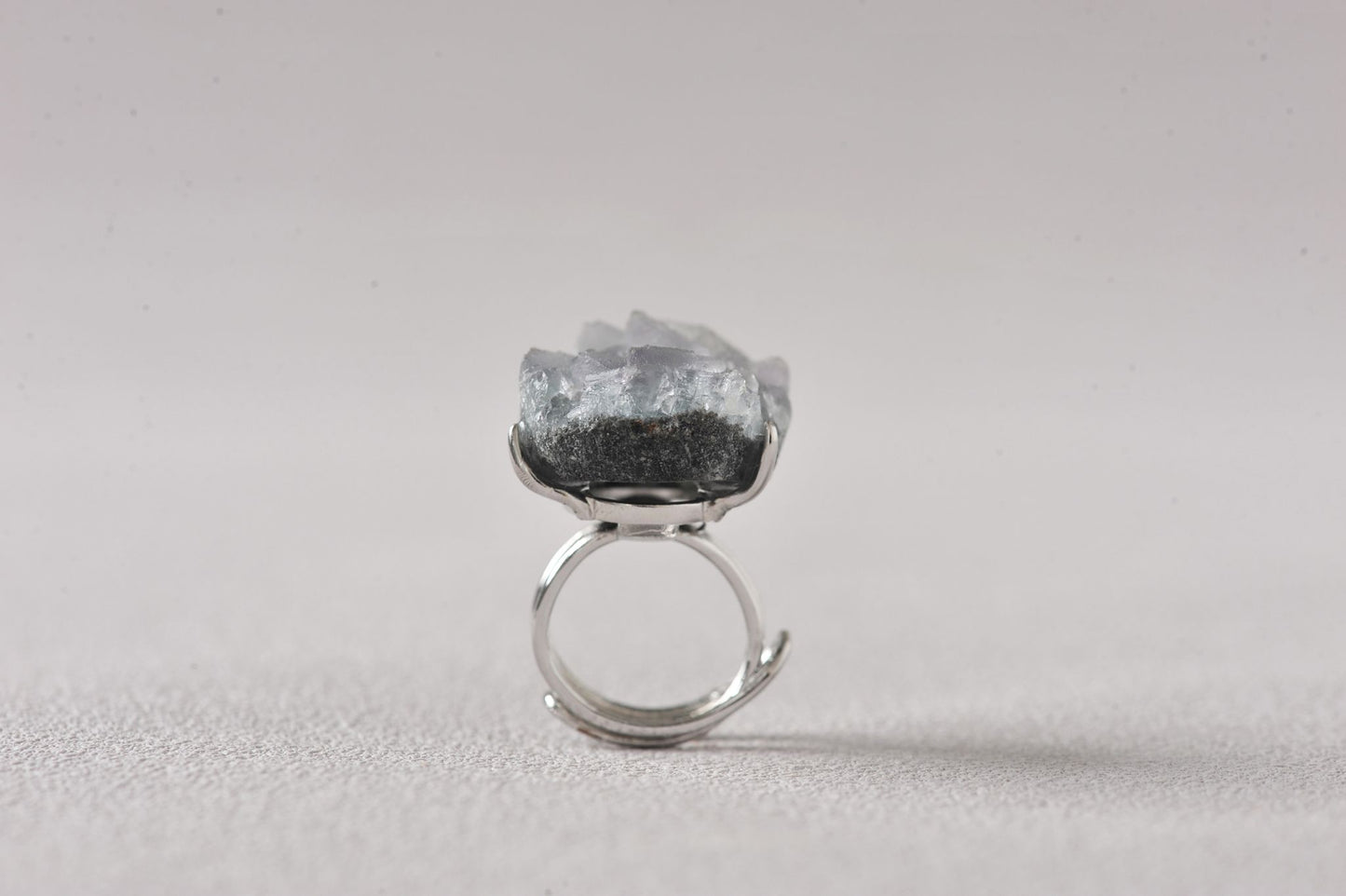 Sky-Seed Celestite Quartz Ring