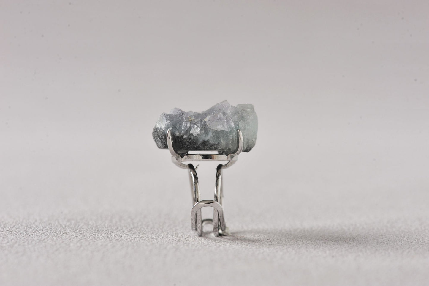 Sky-Seed Celestite Quartz Ring