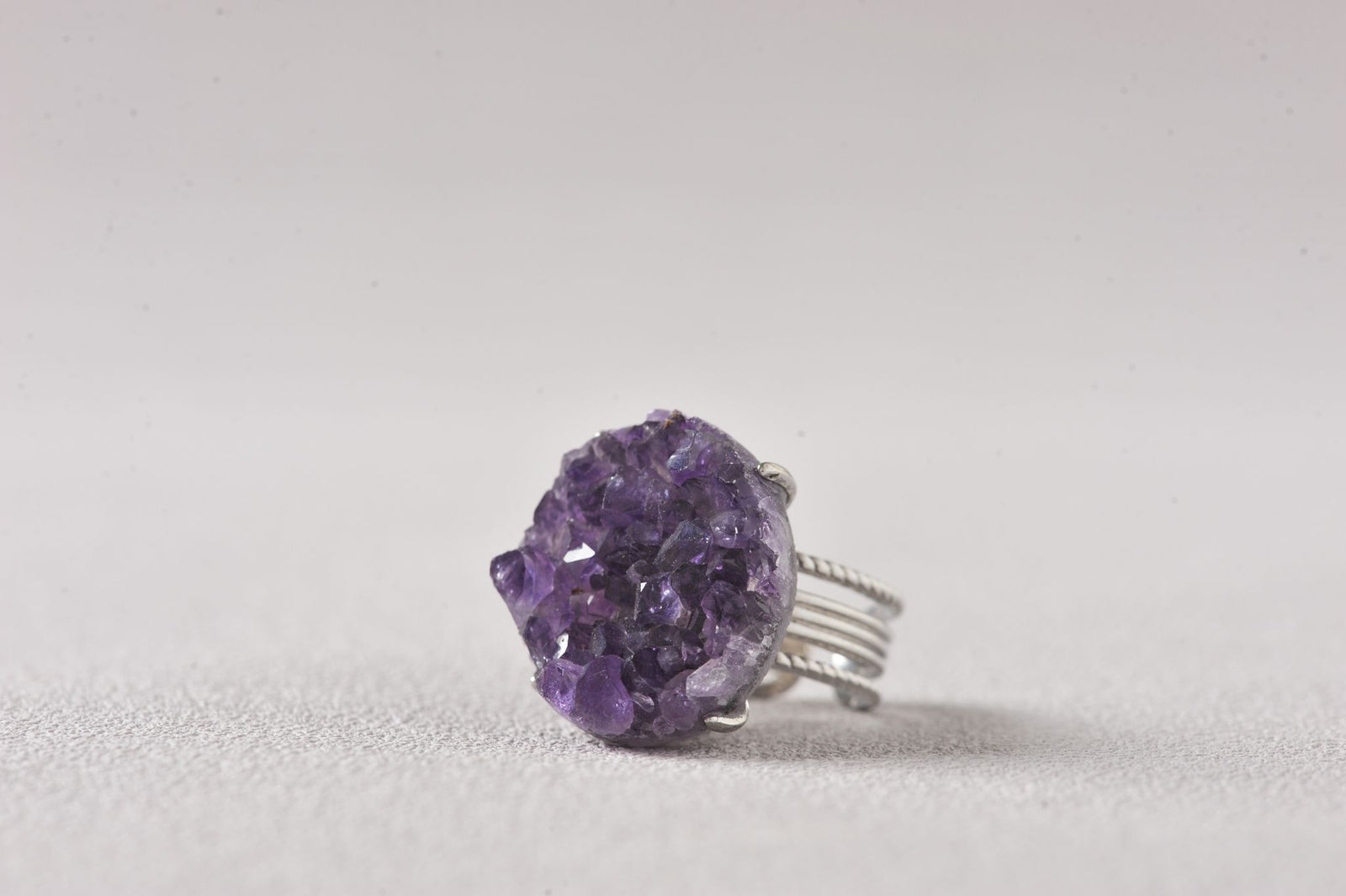 Wisdom Keeper Amethyst Cluster Ring