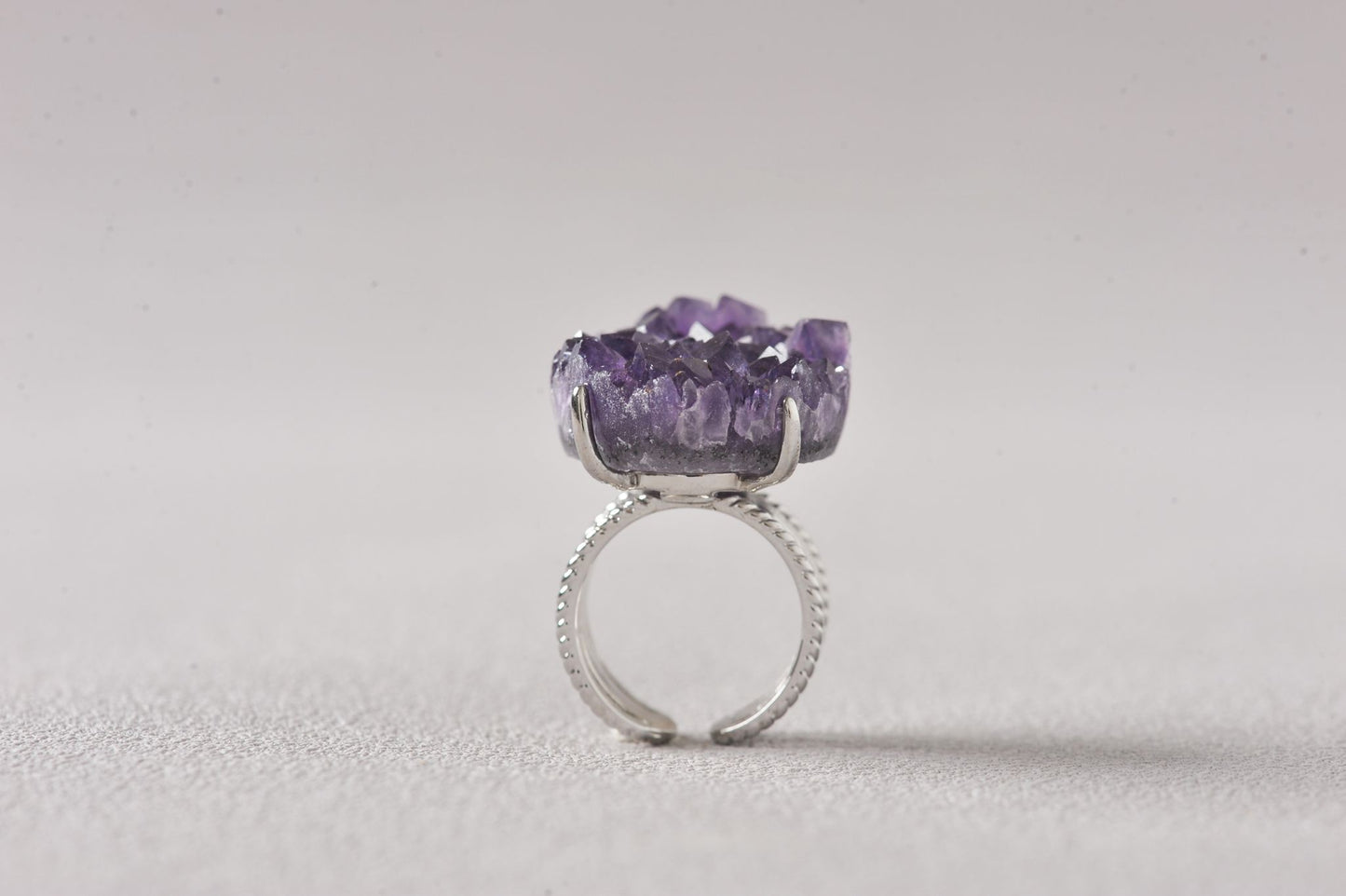 Wisdom Keeper Amethyst Cluster Ring